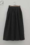 AVIVA JIFEI XUE 24 Autumn and Winter Wool Linen Satin Hakama Skirt AJX-FW24-HS-BWLS-HEI Black